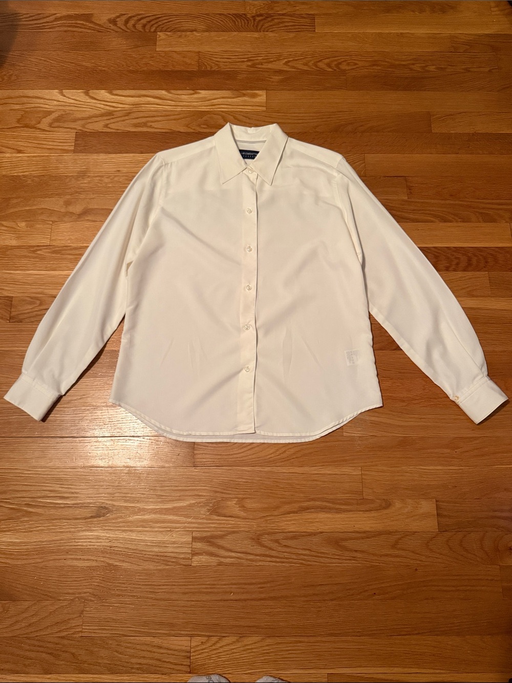 Liz Claiborne Cream Long-Sleeve Dress Shirt